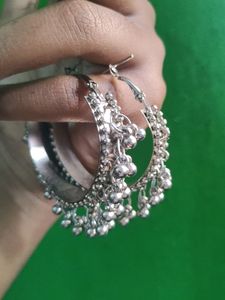 Oxidized Silver Earrings