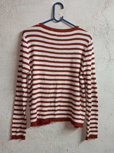 Women's Striped Cardigan Sweater
