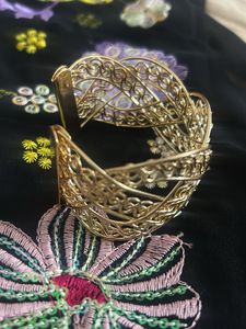 Gold Tone Openwork Bangle