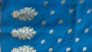 Rich Teal Banarasi Silk Saree