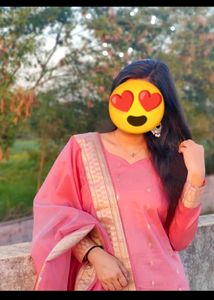 Organza Kurta Pants And Dupatta