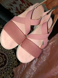 Pink Wedge Sandals