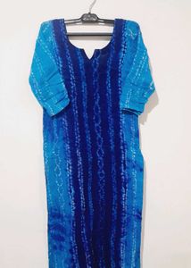 Elegant Blue Printed Kurta Set