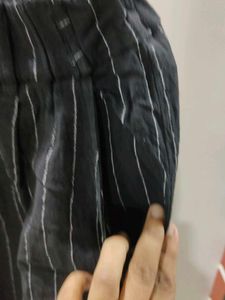 Black Pinstripe Trousers