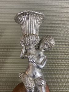 Silver Angel Candle Holder