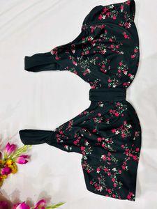 🇳🇿💫Black Colour Floral Print Imported Bra