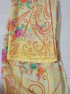 Floral Print Saree