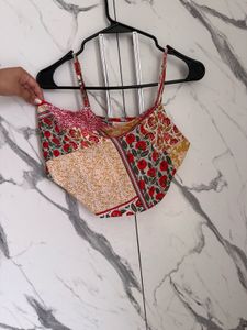 Floral Halter Scarf Top