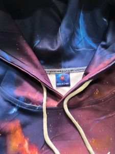 Galaxy Wolf Print Hoodie