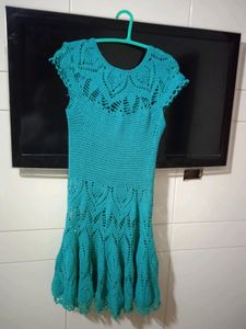 Handmade crochet frock dress