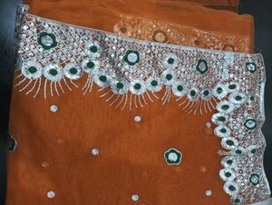 Embroidered Net Saree