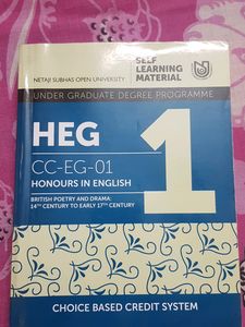 NSOU English honours 1st Year Books..
