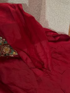 beautiful red and green combination shuit
