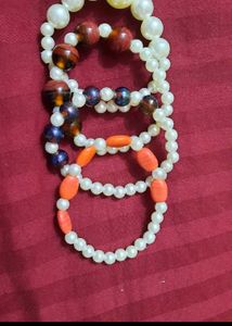 Beaded Anklets with Shell &amp; Charm Details Set Of 6