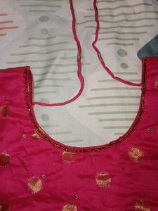 Pink &amp; Gold Polka Dot Blouse