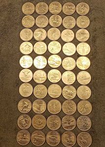 50 States US Quarter Dollar Coins