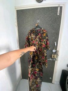 Floral Print Shirt kurta pant