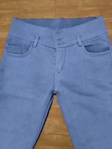 Blue High-Waisted Jeans