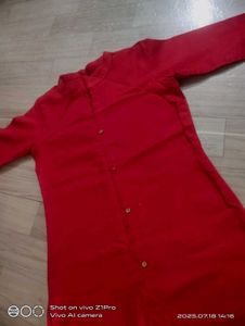 Red Button-Down Shirt