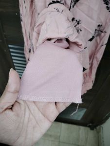 Floral Pink Dress with Shrug