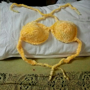 shine furry bralette