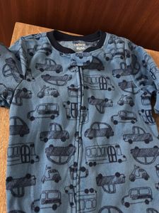 Cute Car Print fleece Onesie