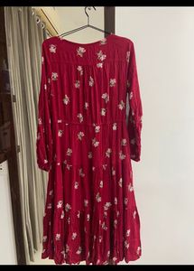 RED FLORAL MAXI DRESS
