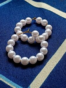 Pearl Hoop Earrings