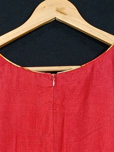 Women Red and Multicolour Printed Kurti