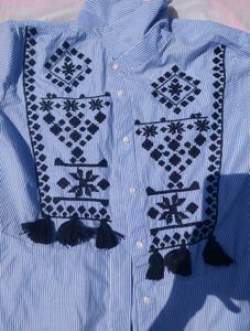 Embroidered Tassel Dress