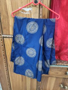 Cold Shoulder Navy Blue Kurta Sharara Set