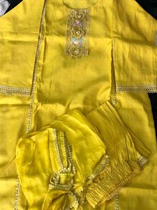 Yellow Salwar Kameez Suit Set