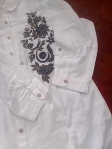 White Embroidered Shirt