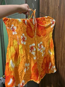 Floral Print Tube Top