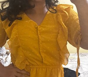 Chic Mustard Mini Dress