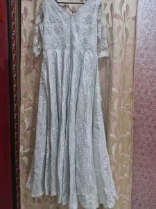 Elegant Grey Ethnic Gown