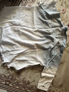 Sky Blue White Tie Dye Shirt