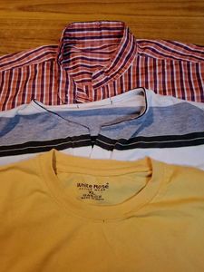 Combo of Tshirts and Shirts + Freebie Tshirt