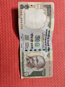 Old Indian Rs 500 Currency Note For Collections
