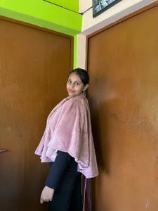 Pink Cozy Plush Poncho