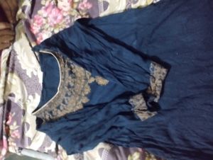 Elegant Blue Embroidered Kurta