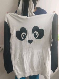 Panda Themed Cotton Hoodie For Girls