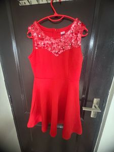 Red Sequin Party Dress