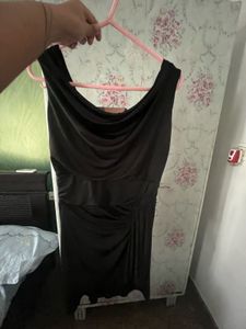 Classy One/Off Shoulder Black Dress
