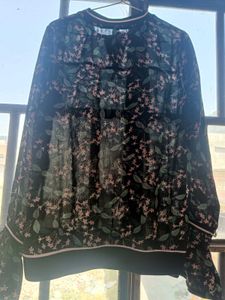 Black Printed Top
