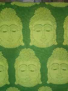 Buddha Print Cotton Saree