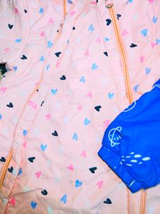 Set of two Baby Winter Onesies - Pink &amp; Blue