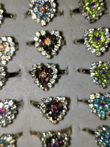 Sparkly Heart Rings At @150