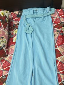 Light Blue Wide Leg Pants