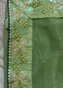 Olive Green Saree